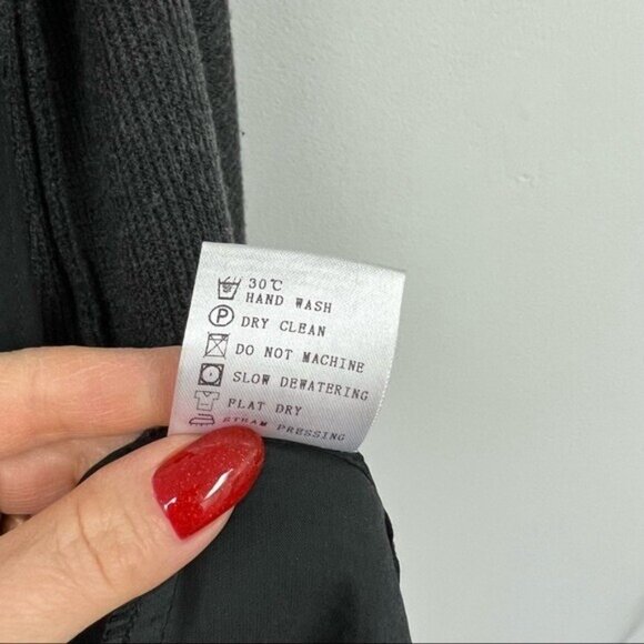 COLOUR 5 POWER sleeves long lines wool blend Sweater cardigan Lagenlook Sz F - Picture 6 of 11